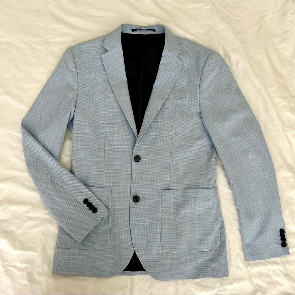 36R Light Blue H&M Slim Fit Blazer